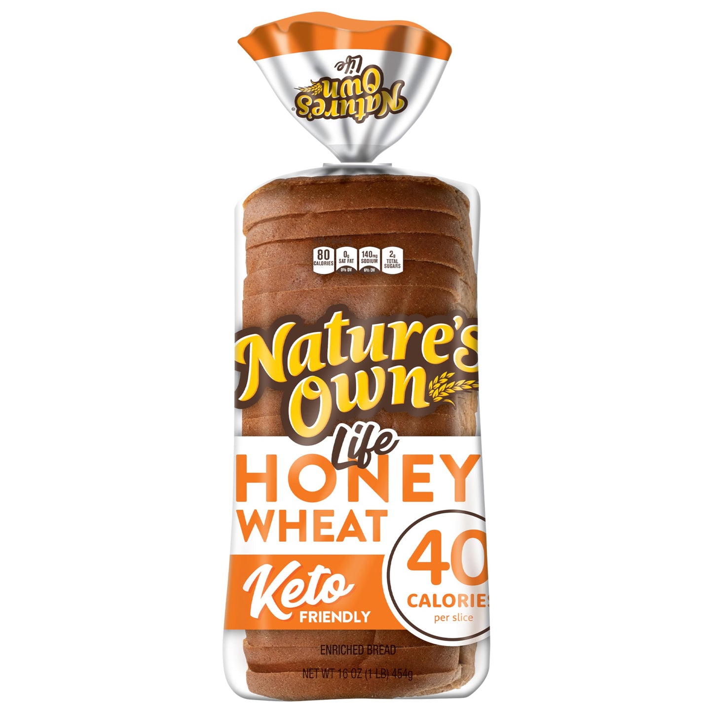 Barra de Pan Natures Own Honey Wheat - KETO Friendly