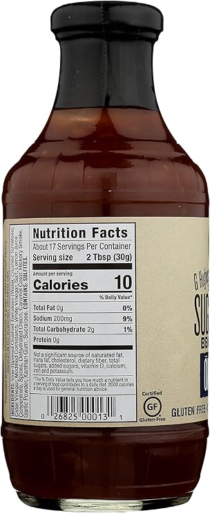 Salsa Barbecue G Hughes Original Sin Azúcar - 510g