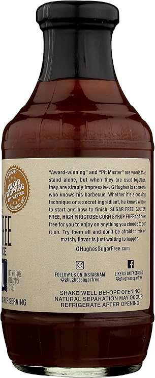 Salsa Barbecue G Hughes Original Sin Azúcar - 510g