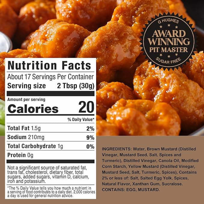 Honey Mustard G Hughes Sin Azúcar - 510g